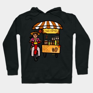 Thai street vendor selling coffee drink takeaway Hoodie